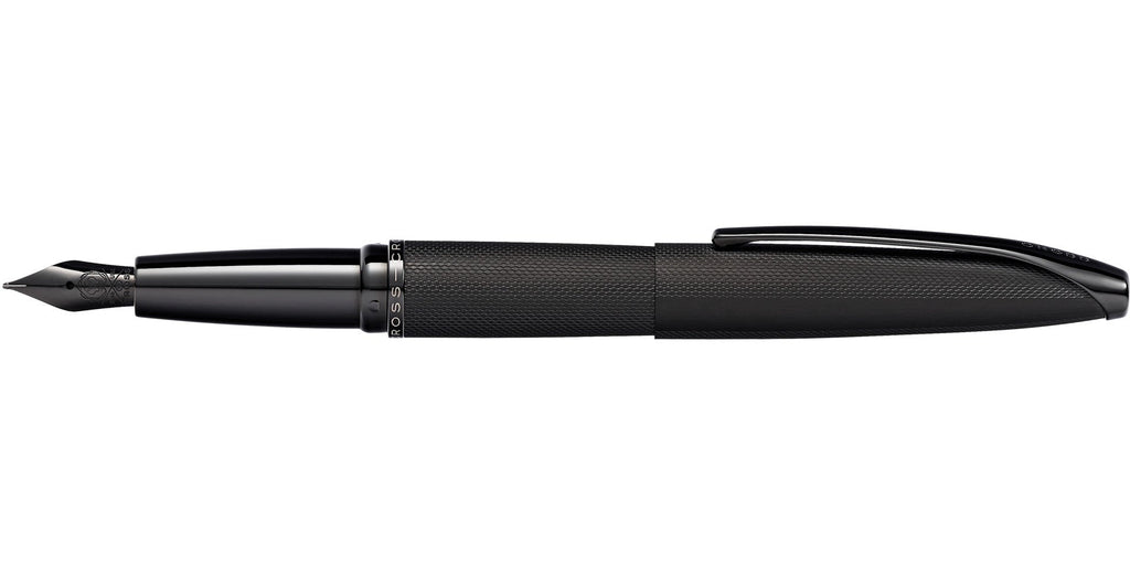 ATX® Brushed Black Stainless Steel Medium Nib Fountain Pen