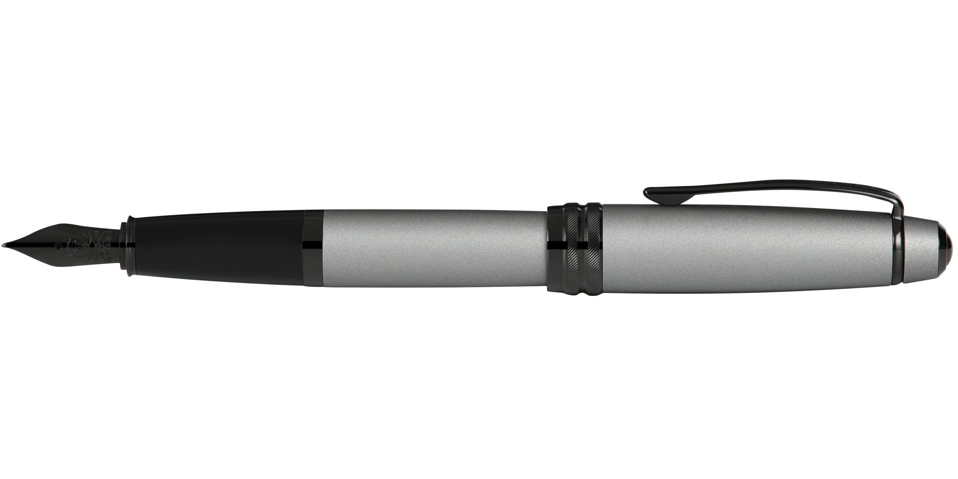 Bailey™ Matte Gray Lacquer Stainless Steel Medium Nib Fountain Pen