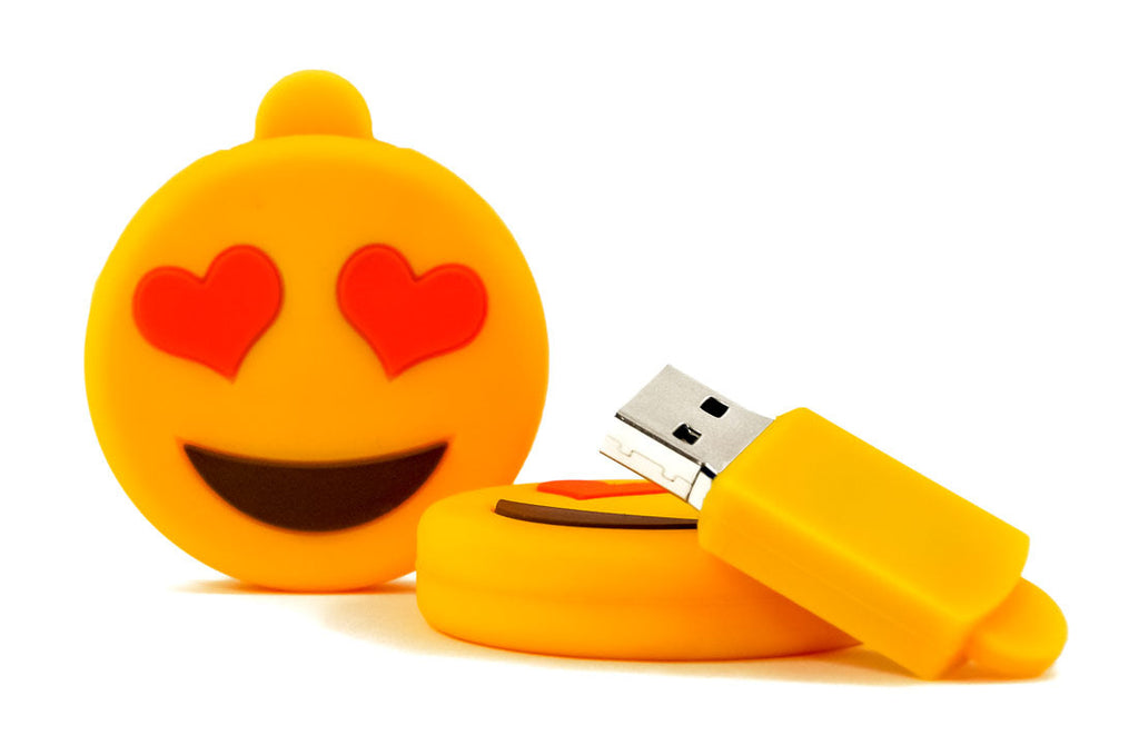 Heart Eyes Emoji USB Flash Drive - USB 3.1