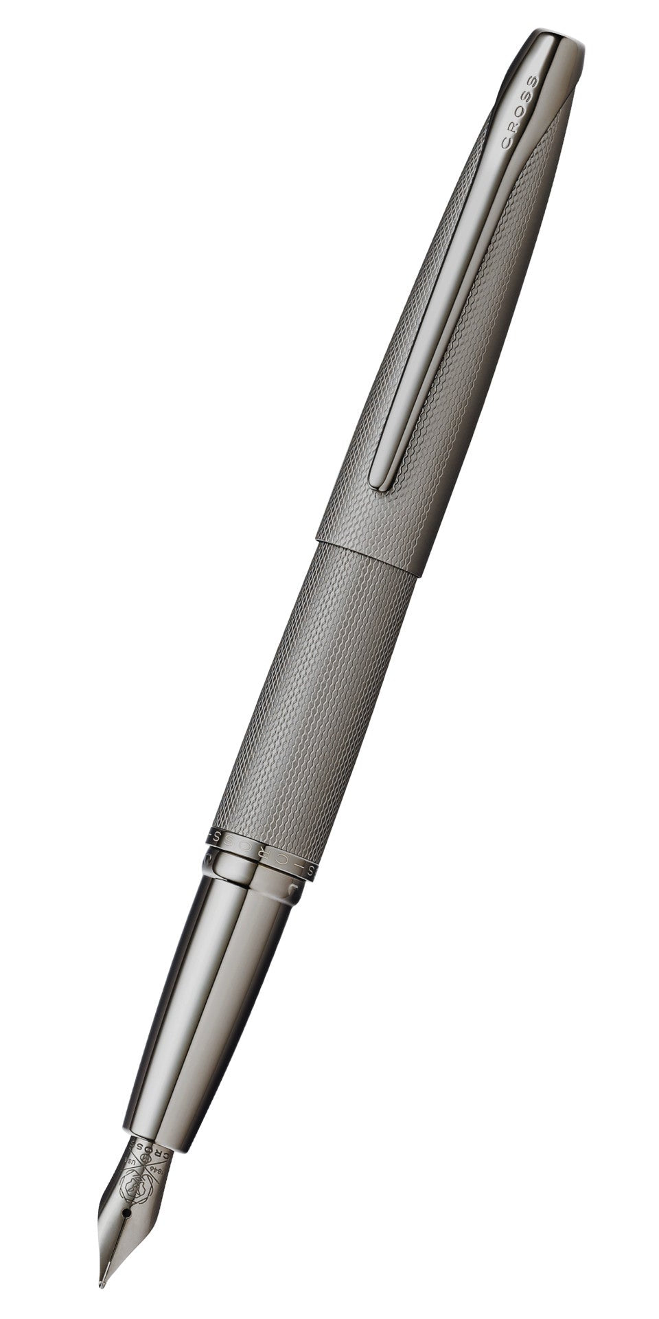 ATX® Sandblasted Titanium Gray Stainless Steel Medium Nib Fountain Pen