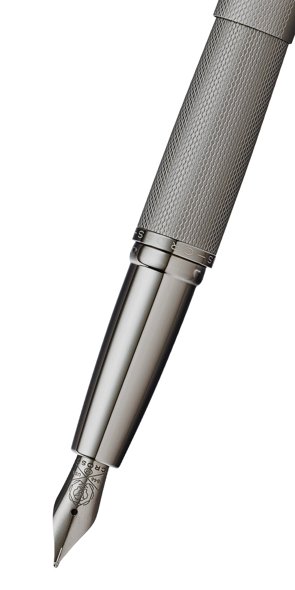 ATX® Sandblasted Titanium Gray Stainless Steel Fine Nib Fountain Pen