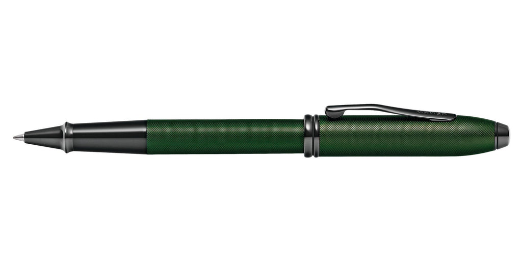 Townsend® Matte Green PVD Micro-knurl Rollerball Pen