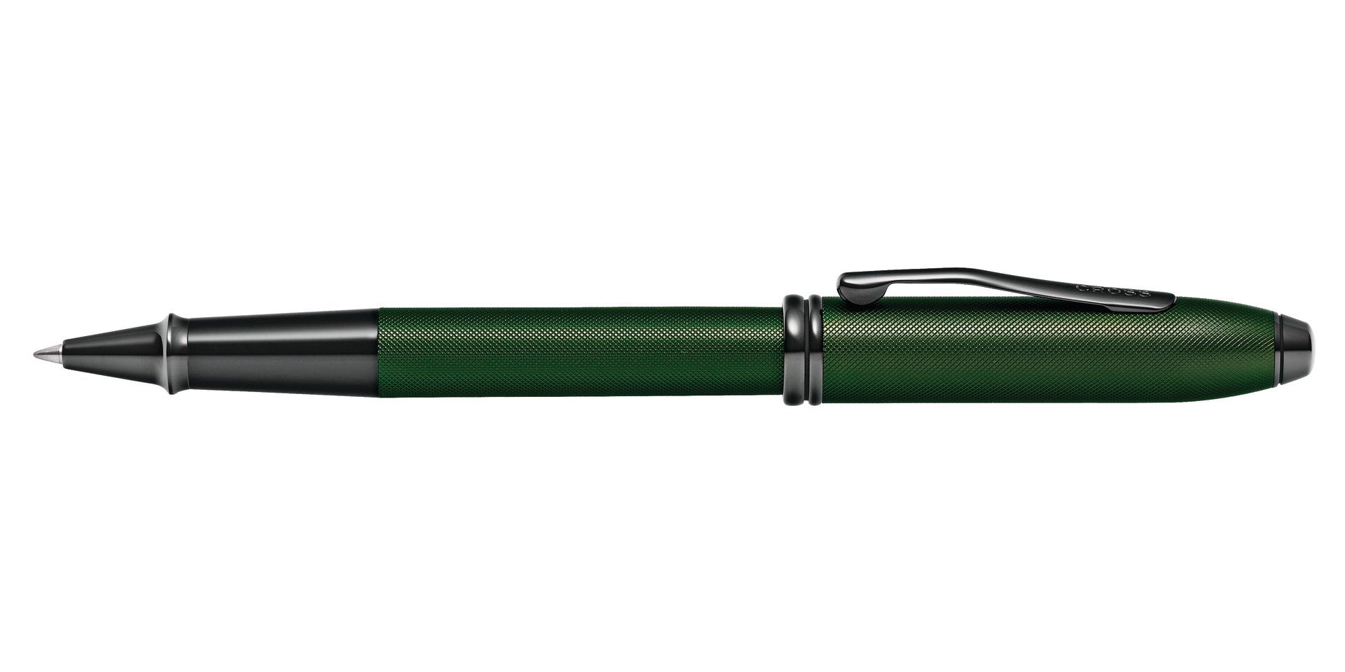 Townsend® Matte Green PVD Micro-knurl Rollerball Pen