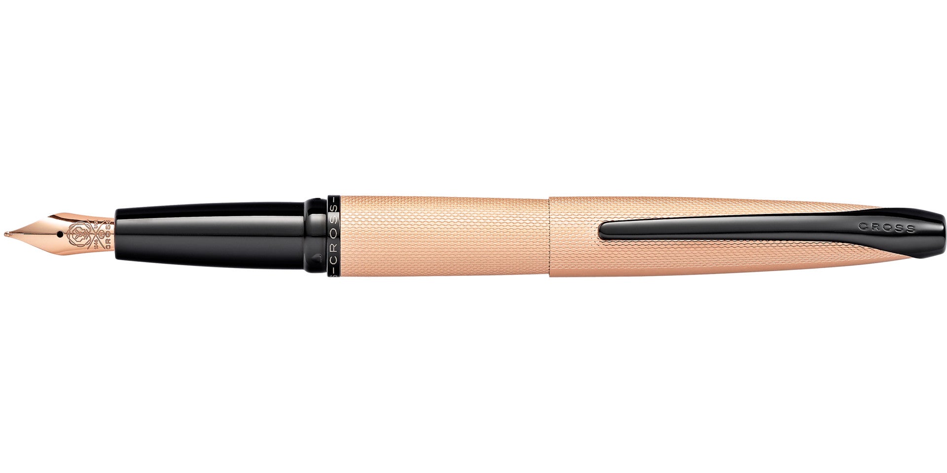 ATX® Brushed Rose Gold Stainless Steel Fine Nib Fountain Pen