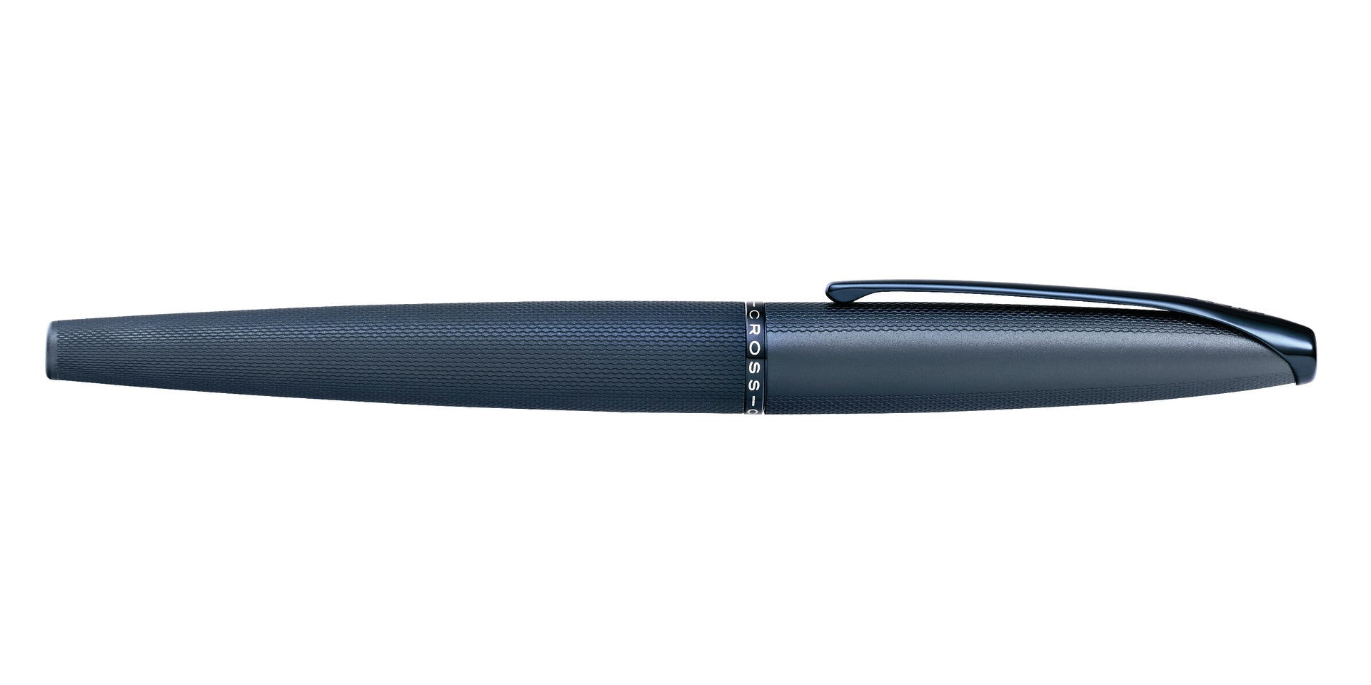 ATX® Sandblasted Dark Blue Stainless Steel Medium Nib Fountain Pen