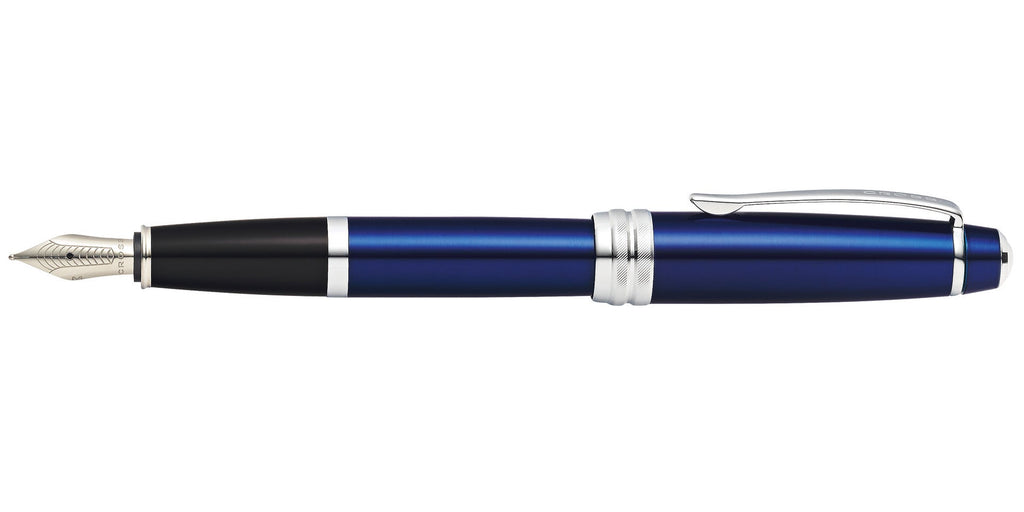 Bailey™ Blue Lacquer Stainless Steel Medium Nib Fountain Pen