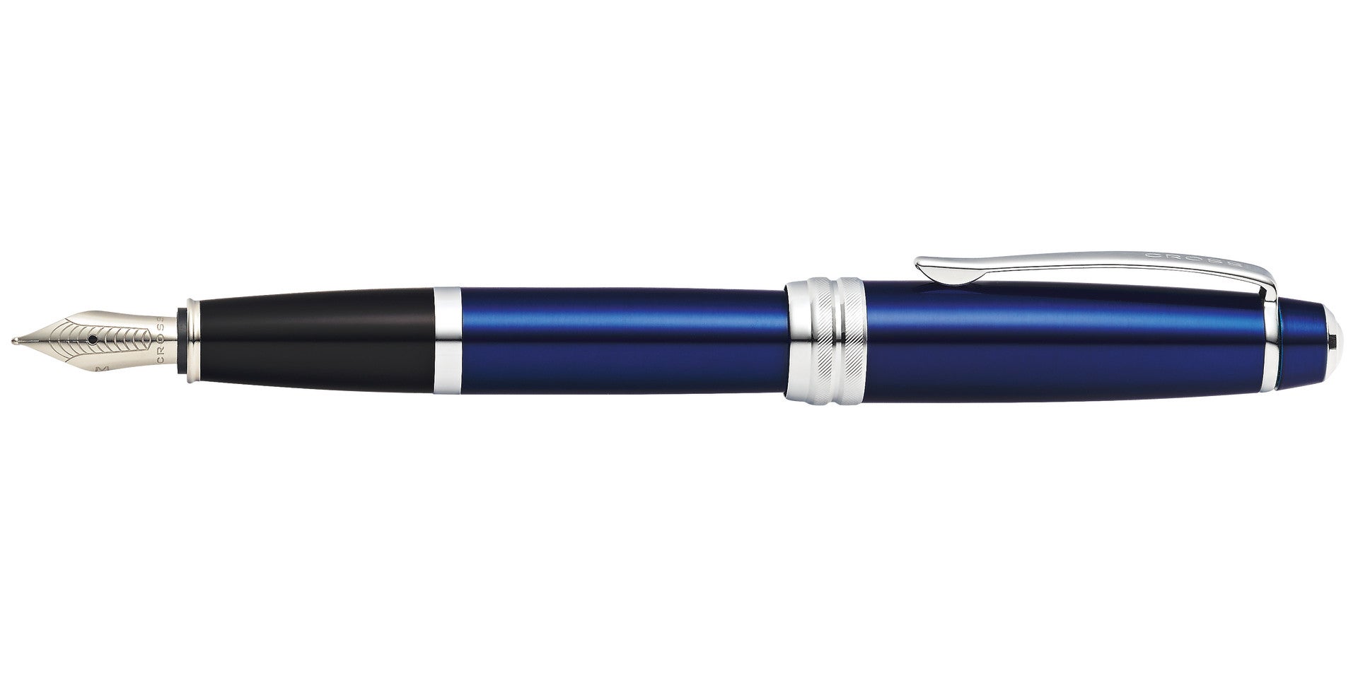 Bailey™ Blue Lacquer Stainless Steel Medium Nib Fountain Pen