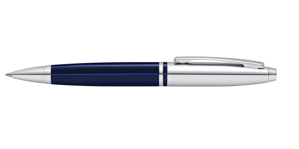 Calais™ Chrome & Blue Lacquer Ballpoint Pen