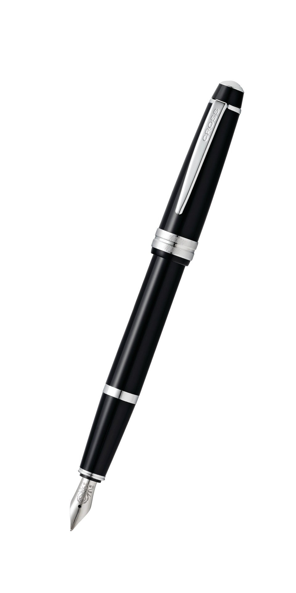 Bailey Light™ Polished Black Resin Medium Nib Fountain Pen