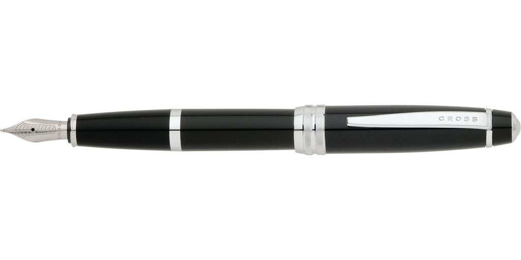 Bailey™ Black Lacquer Stainless Steel Medium Nib Fountain Pen