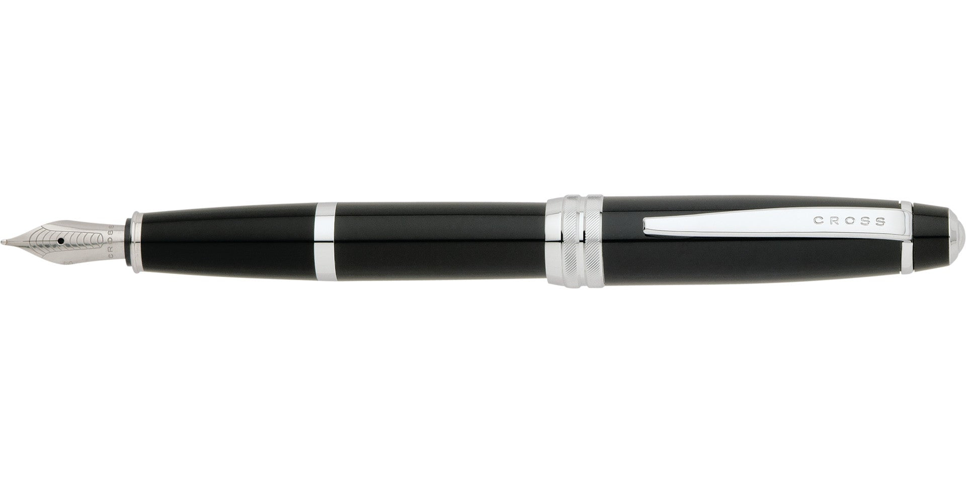Bailey™ Black Lacquer Stainless Steel Medium Nib Fountain Pen
