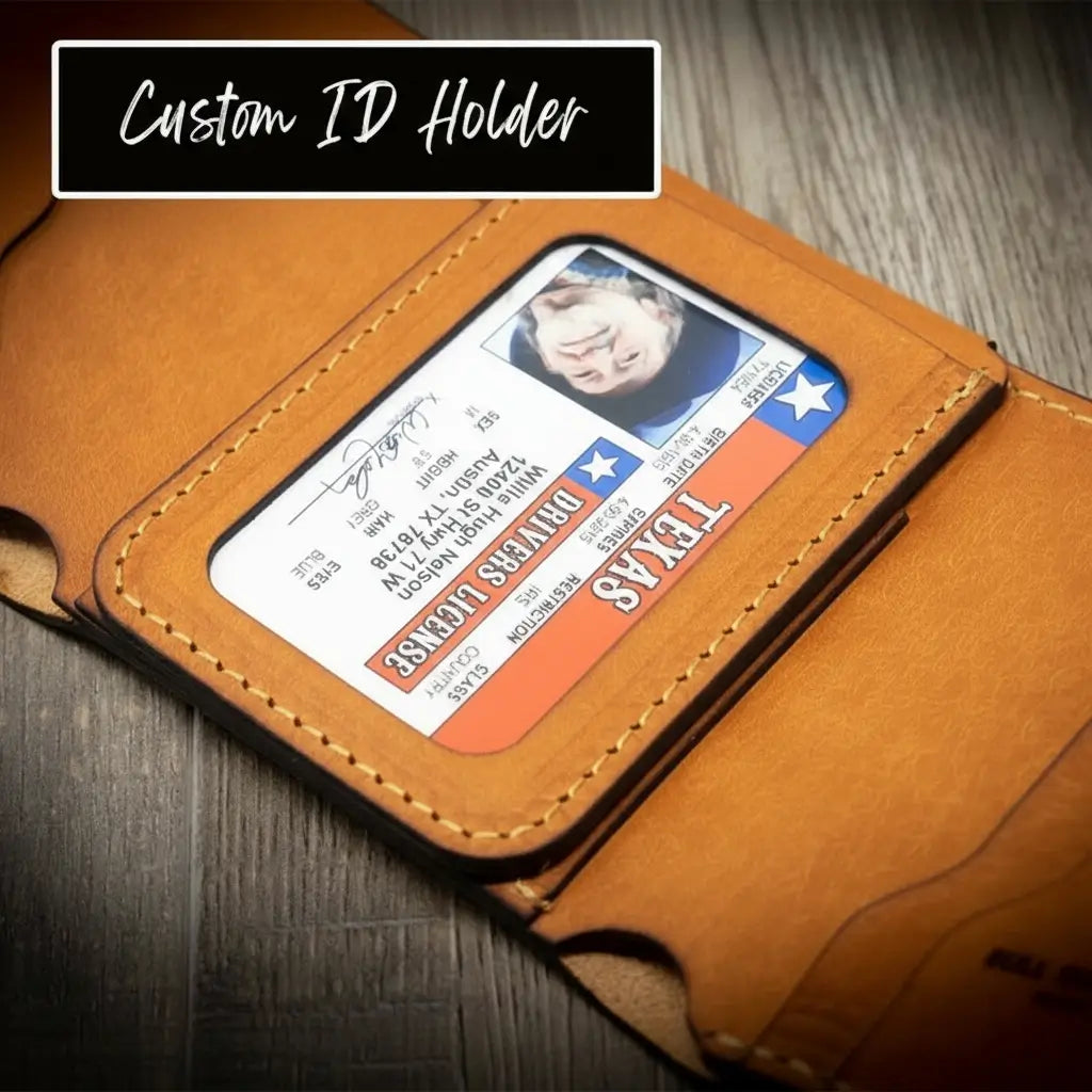 Western Trifold Wallet - Walnut Brown