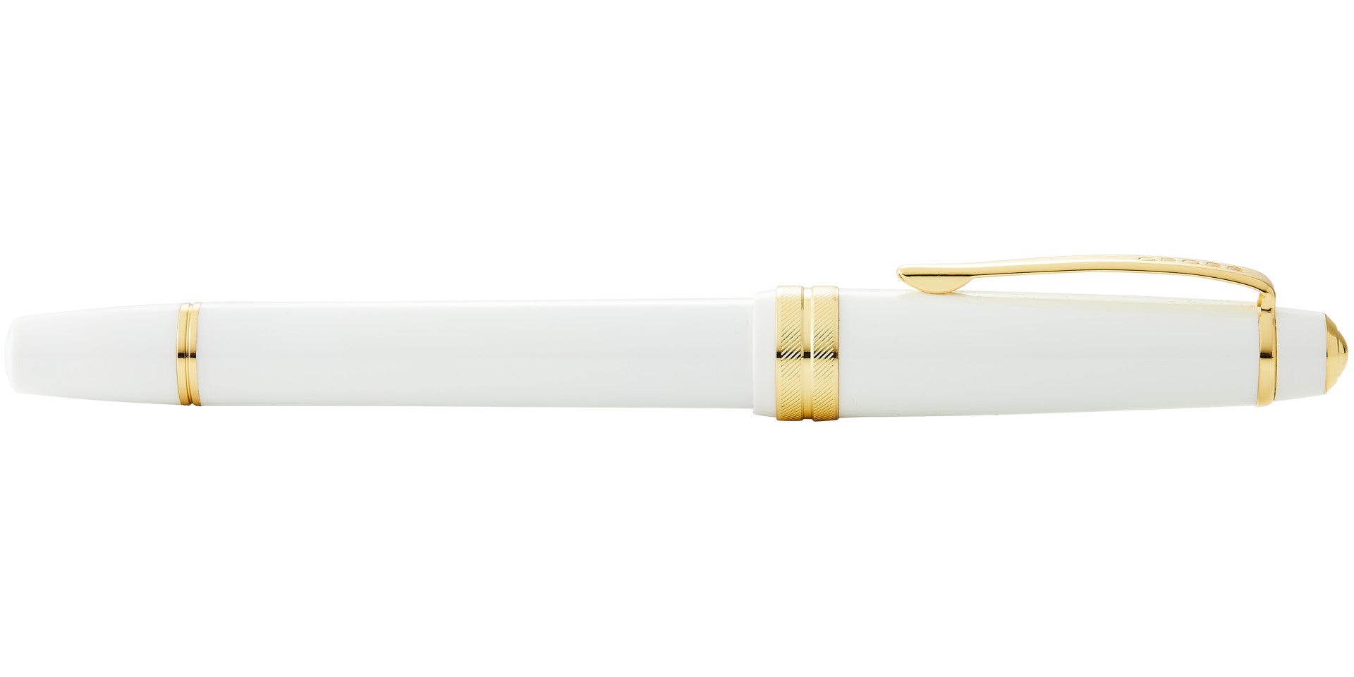 Bailey Light™ Polished White Resin and Gold Tone Fine Nib Fountain Pen