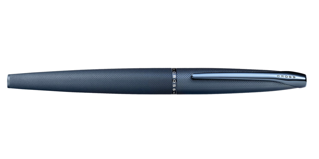 ATX® Sandblasted Dark Blue Stainless Steel Medium Nib Fountain Pen