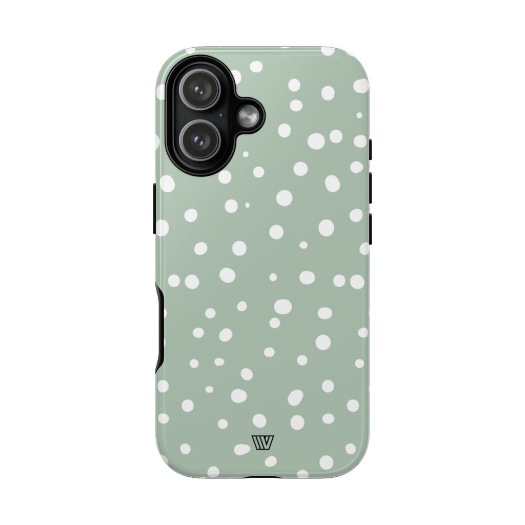 PASTEL GREEN DOTS | Tough Phone Case