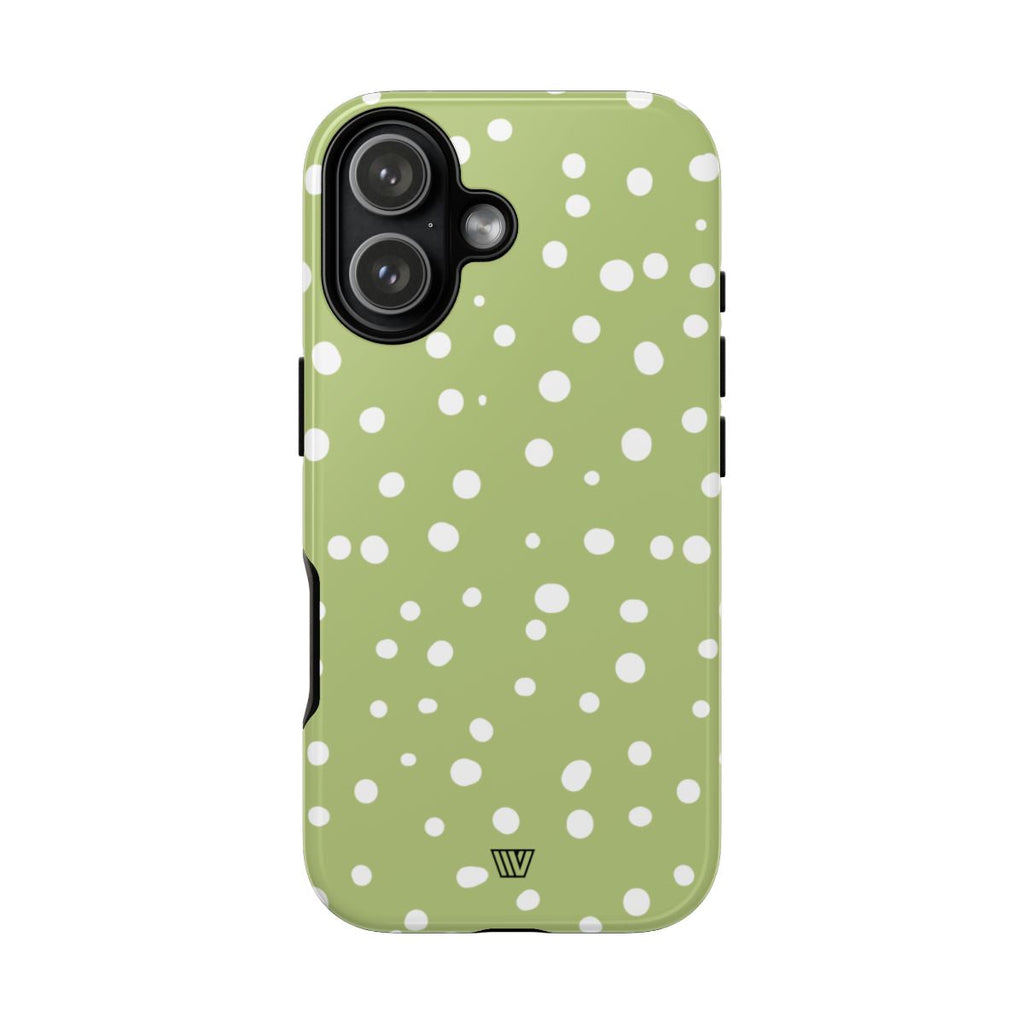 PALE OLIVE DOTS | Tough Phone Case