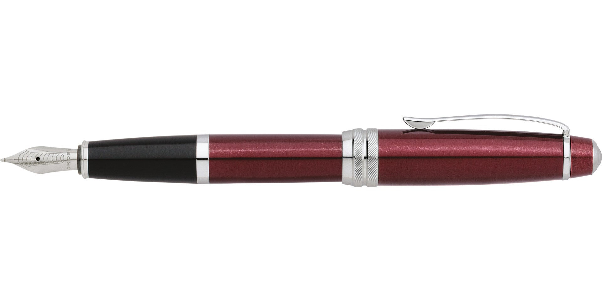 Bailey™ Red Lacquer Stainless Steel Medium Nib Fountain Pen