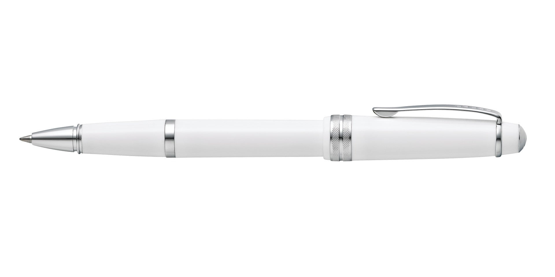 Bailey Light™ Polished White Resin Rollerball Pen