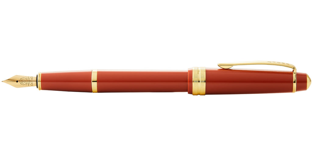 Bailey Light™ Polished Amber Resin and Gold Tone Fine Nib Fountain Pen