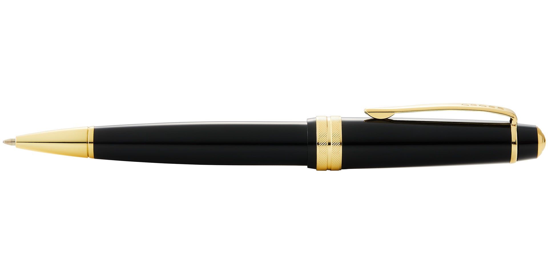 Bailey Light™ Polished Black Resin and Gold Tone Ballpoint Pen
