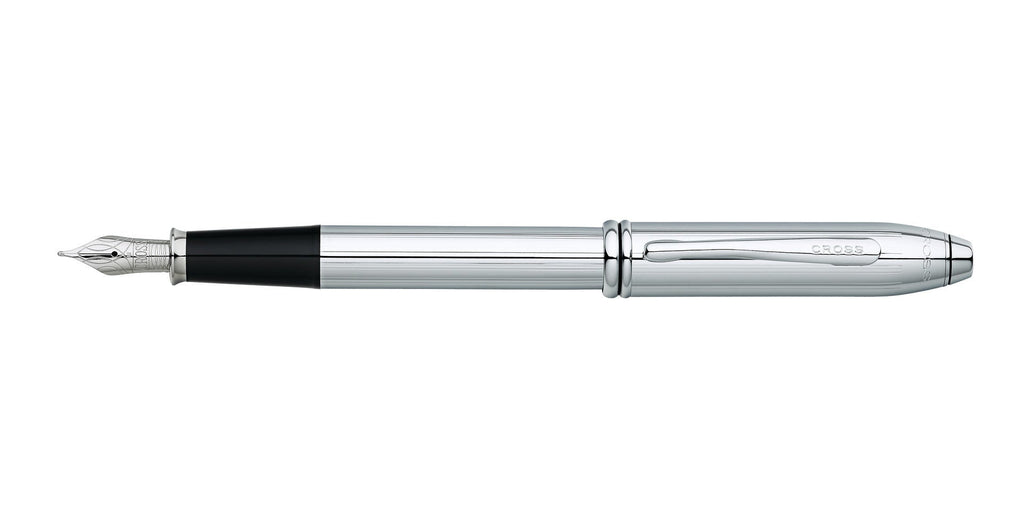 Townsend® Lustrous Chrome Stainless-Steel Medium Nib Fountain Pen
