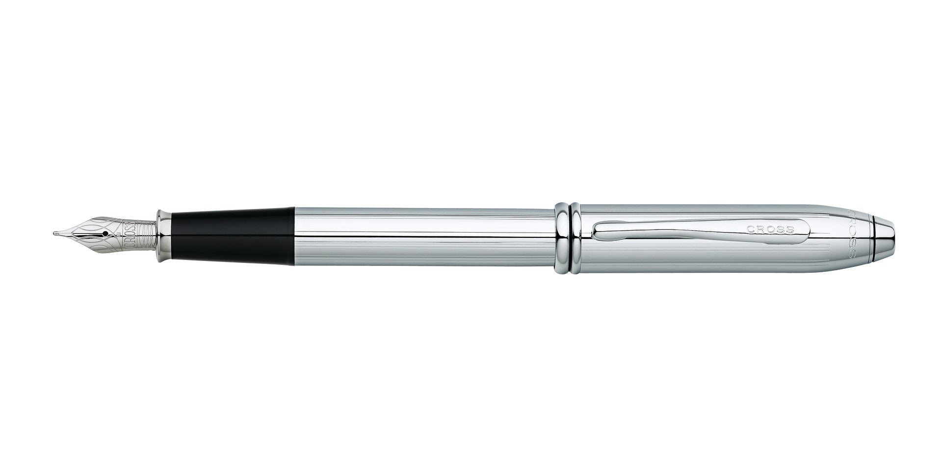 Townsend® Lustrous Chrome Stainless-Steel Medium Nib Fountain Pen