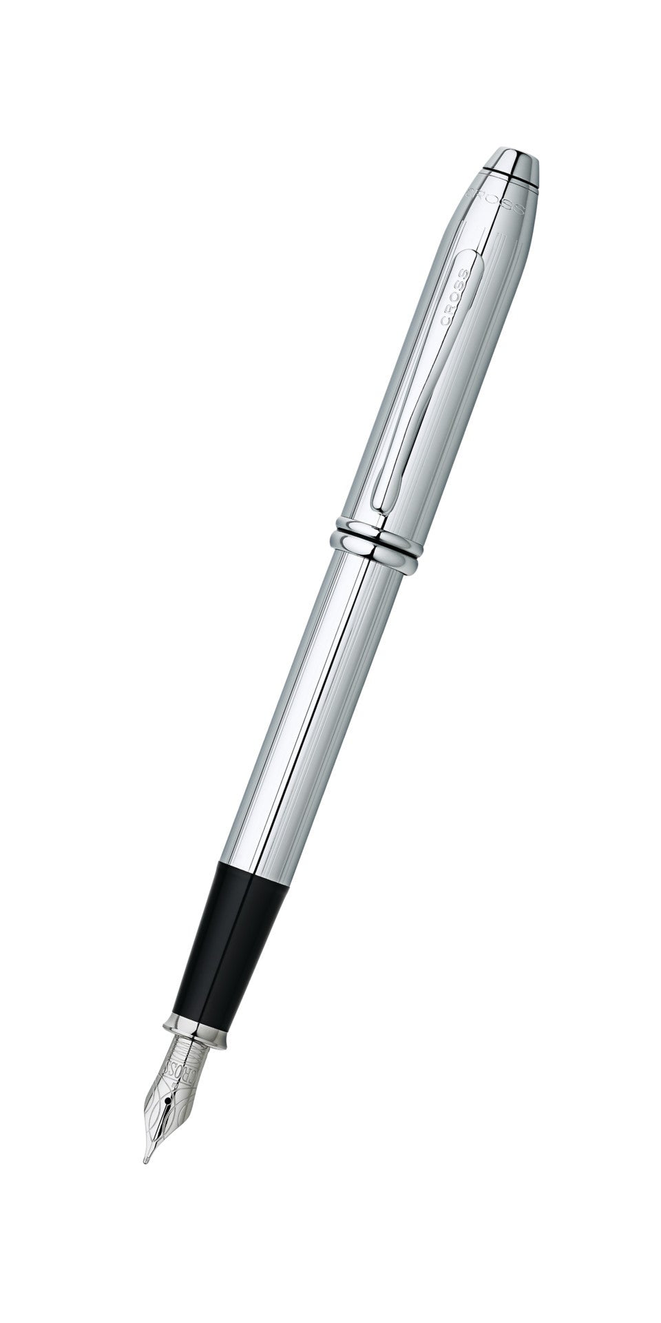 Townsend® Lustrous Chrome Stainless-Steel Fine Nib Fountain Pen