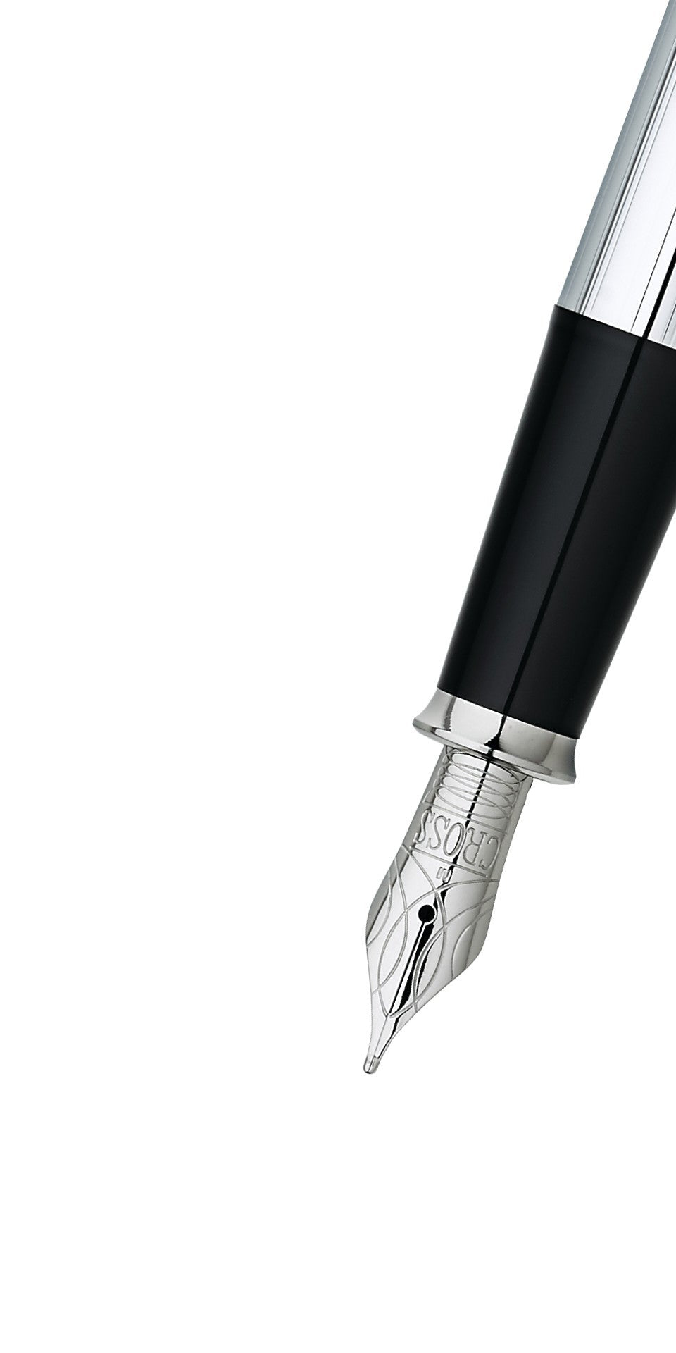 Townsend® Lustrous Chrome Stainless-Steel Fine Nib Fountain Pen