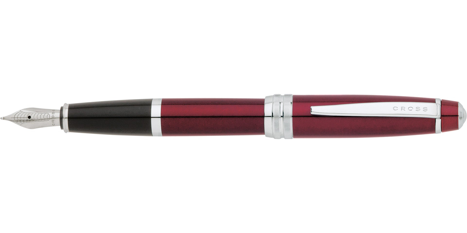 Bailey™ Red Lacquer Stainless Steel Medium Nib Fountain Pen