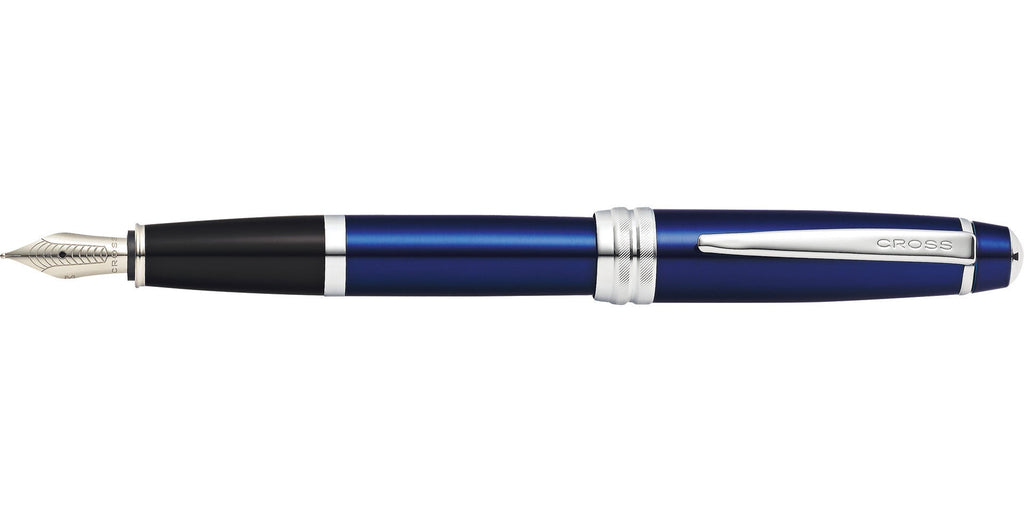 Bailey™ Blue Lacquer Stainless Steel Medium Nib Fountain Pen