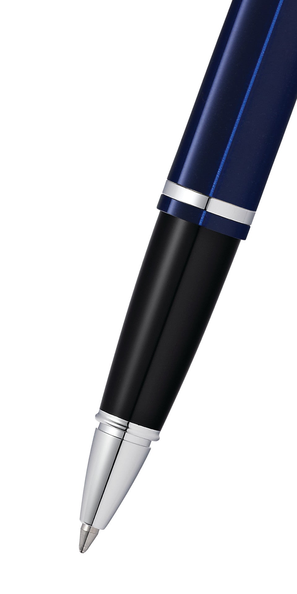 Calais™ Chrome & Blue Lacquer Rollerball Pen