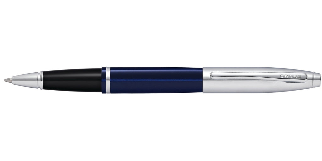 Calais™ Chrome & Blue Lacquer Rollerball Pen