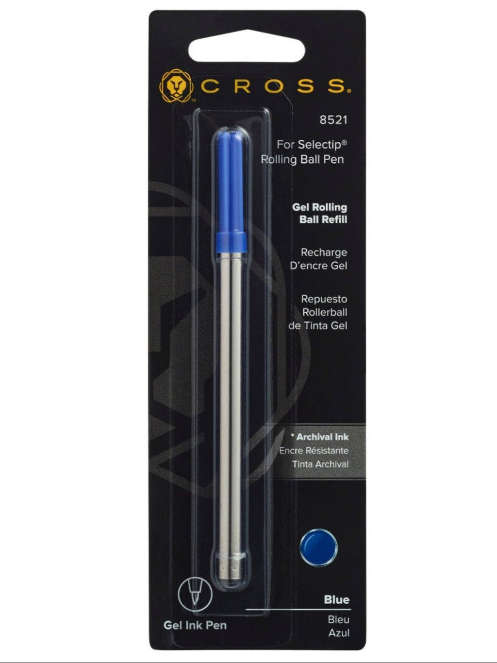 Selectip® Gel Rollerball Pen Refill - Blue - Medium - Single Pack