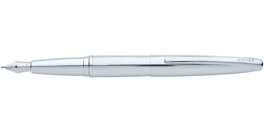 ATX® Pure Chrome Stainless Steel Medium Nib Fountain Pen