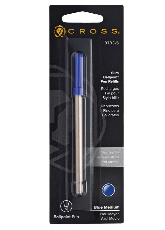 Slim Ballpoint Pen Refill - Blue - Single Pack