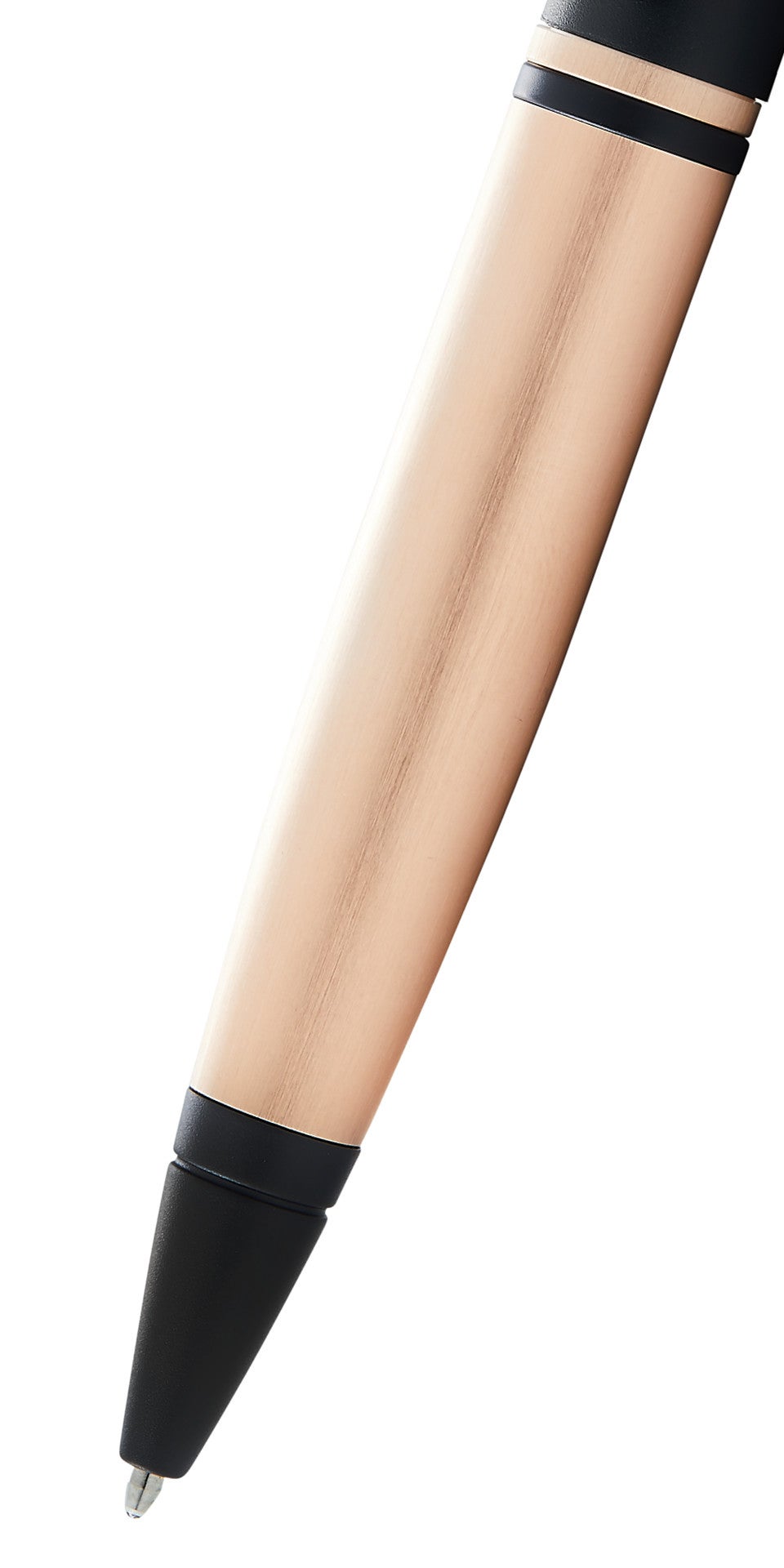 Calais™ Brushed Rose Gold Plate and Black Lacquer Ballpoint Pen