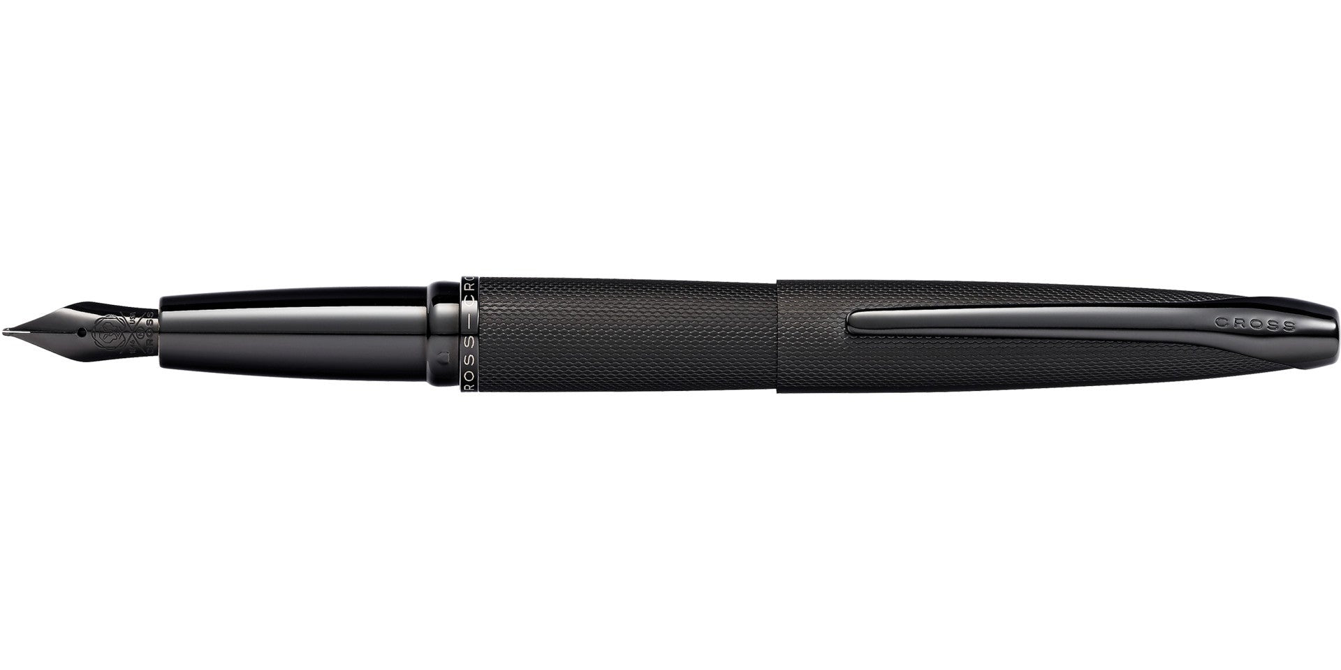 ATX® Brushed Black Stainless Steel Medium Nib Fountain Pen
