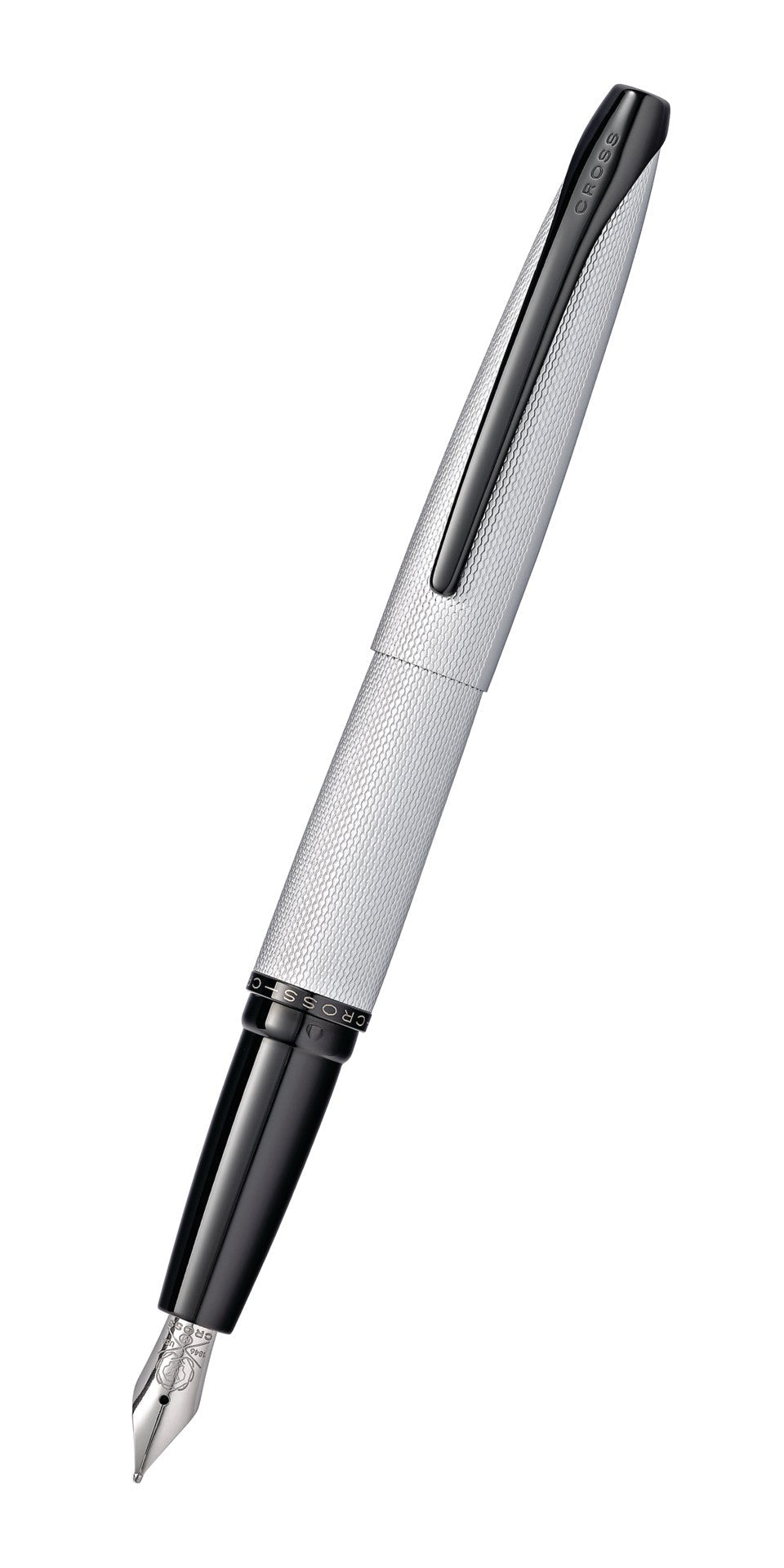 ATX® Brushed Chrome Medium Nib Fountain Pen