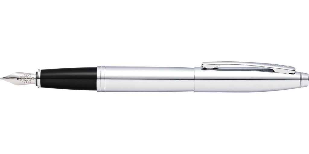 Calais™ Polished Chrome Stainless Steel Medium Nib Fountain Pen