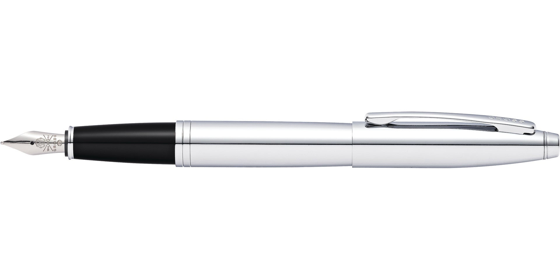 Calais™ Polished Chrome Stainless Steel Medium Nib Fountain Pen