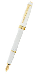 Bailey Light™ Polished White Resin and Gold Tone Extra-Fine Nib Fountain Pen
