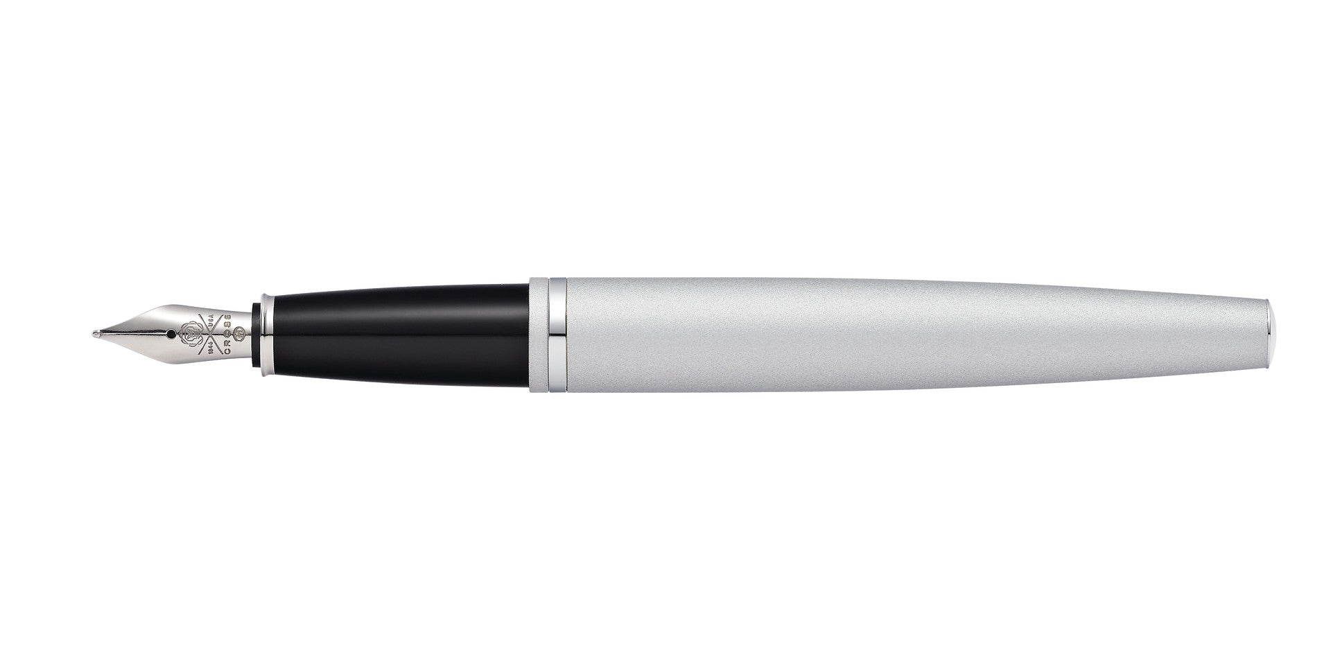 Calais™ Satin Chrome Stainless Steel Fine Nib Fountain Pen