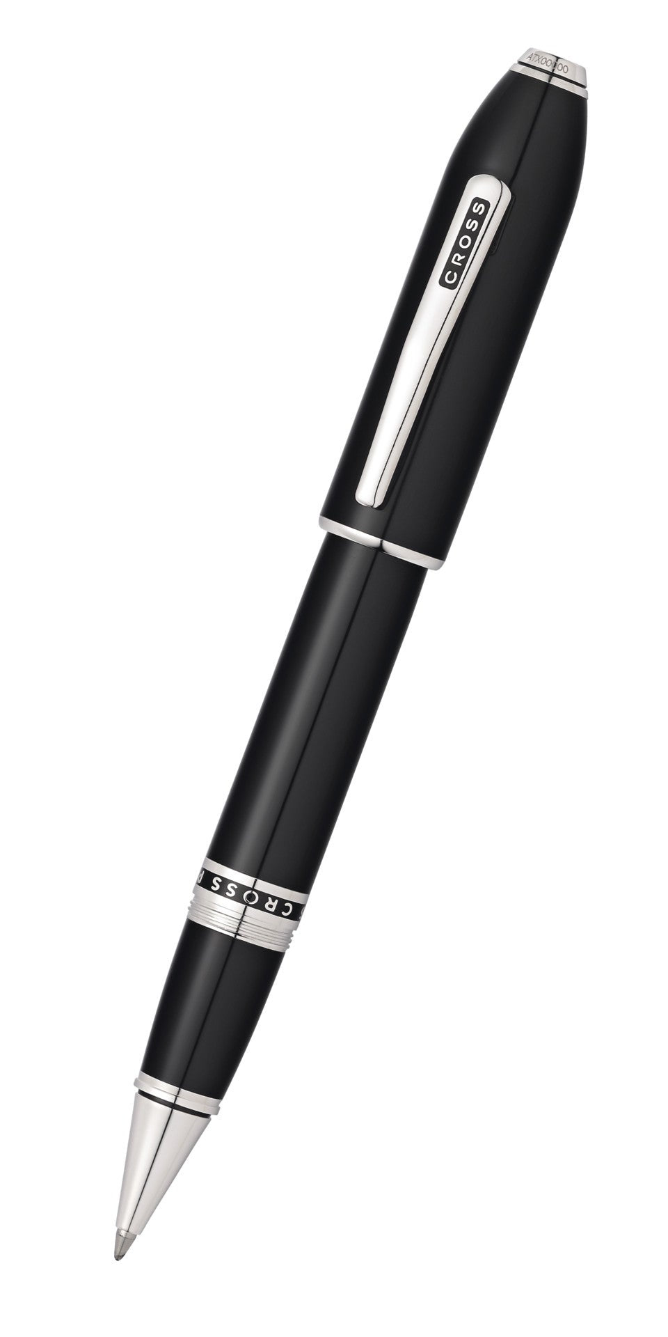 Peerless™ Obsidian Black Lacquer with Platinum Plated Appointments Selectip® Rollerball Pen
