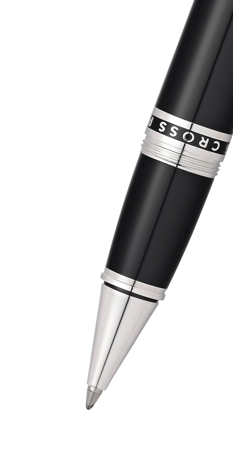 Peerless™ Obsidian Black Lacquer with Platinum Plated Appointments Selectip® Rollerball Pen