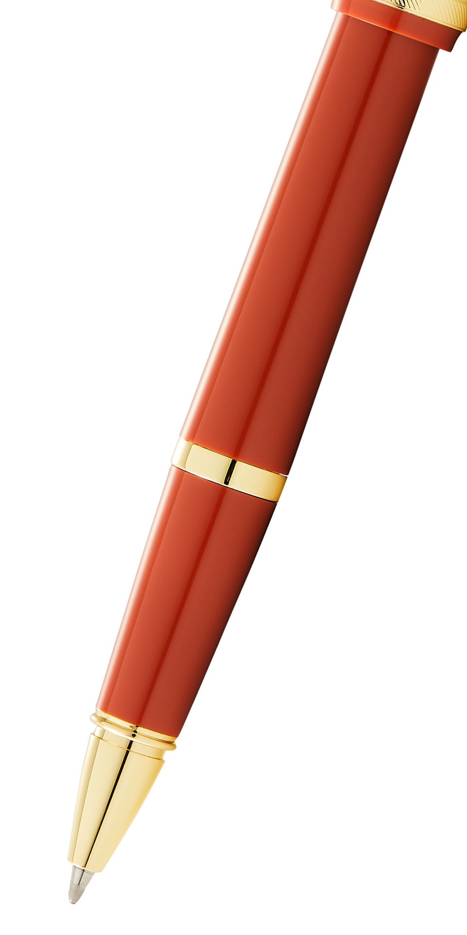 Bailey Light™ Polished Amber Resin and Gold Tone Rollerball Pen